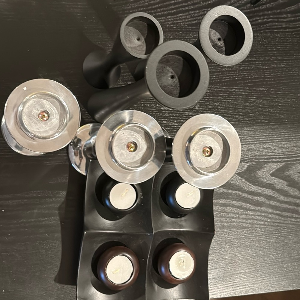 Handmade artisan candlebras. Collection.